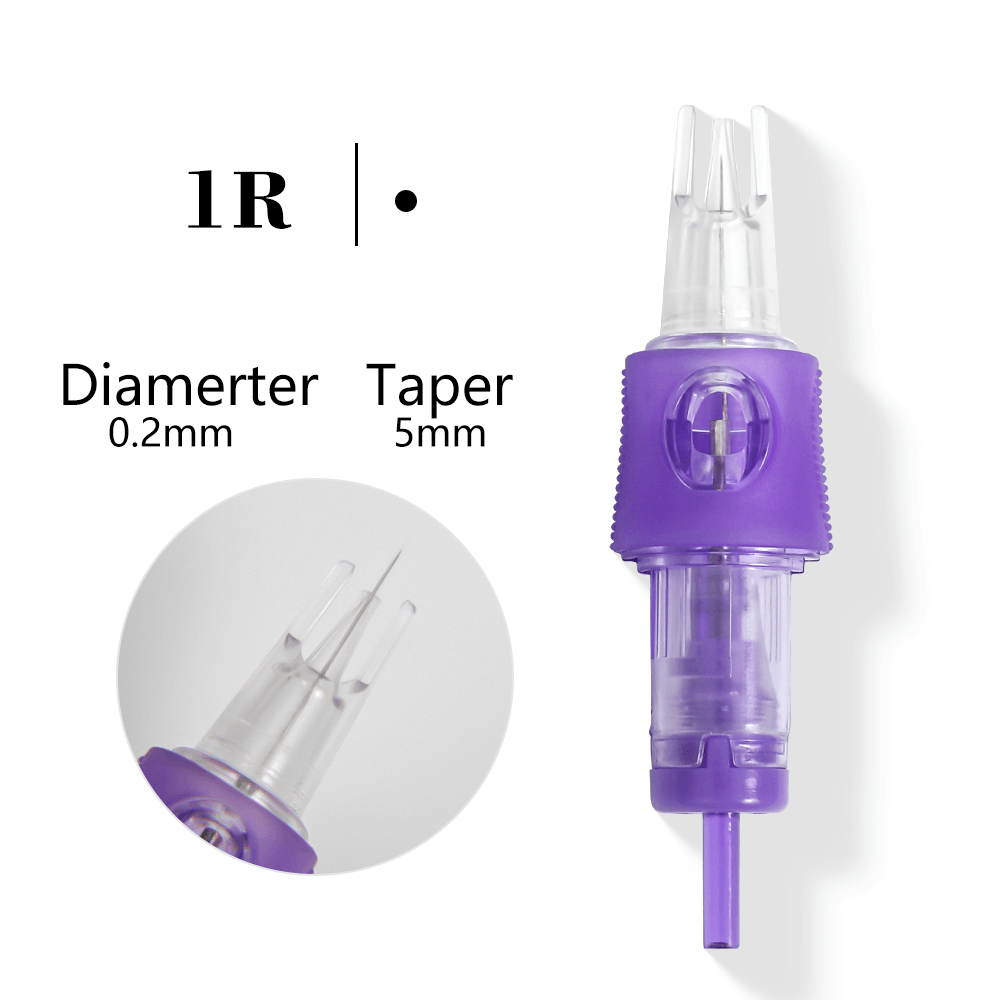 YD Violet Precision PMU Needles – Medical Grade 1RL & 3RL Professional Cartridge Needles for PMU & Microblading