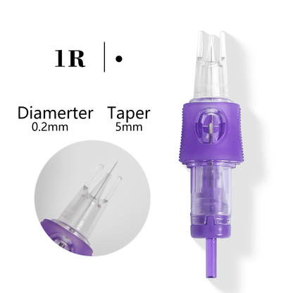 YD Violet Precision PMU Needles – Medical Grade 1RL & 3RL Professional Cartridge Needles for PMU & Microblading