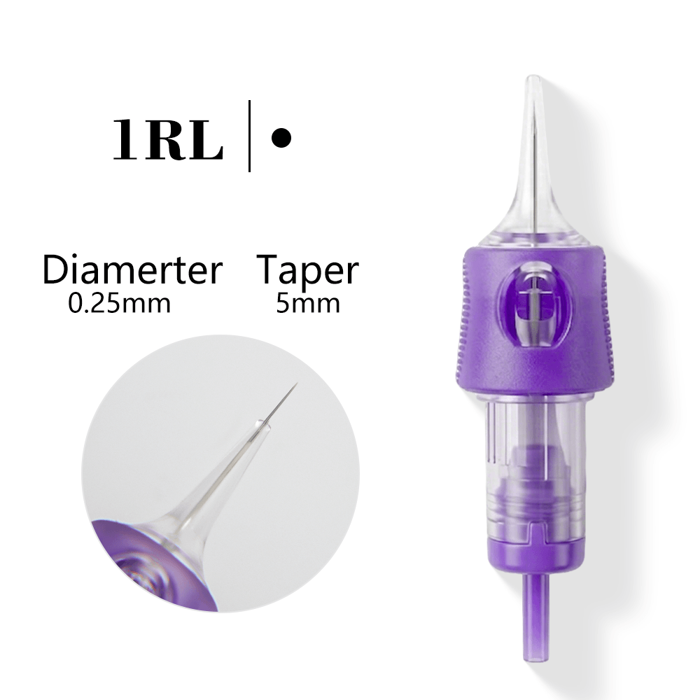 YD Violet Precision PMU Needles – Medical Grade 1RL & 3RL Professional Cartridge Needles for PMU & Microblading
