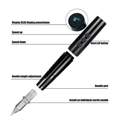 YD BLINK MIX WIRELESS BLACK PMU MACHINE - CharmingTattooSupply