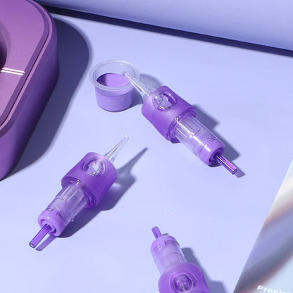 YD Violet Precision PMU Needles 1RL/3RL – Medical-Grade 316L Steel Cartridges for Nano Brows, Lips & SMP | Bulk 50% Discounts