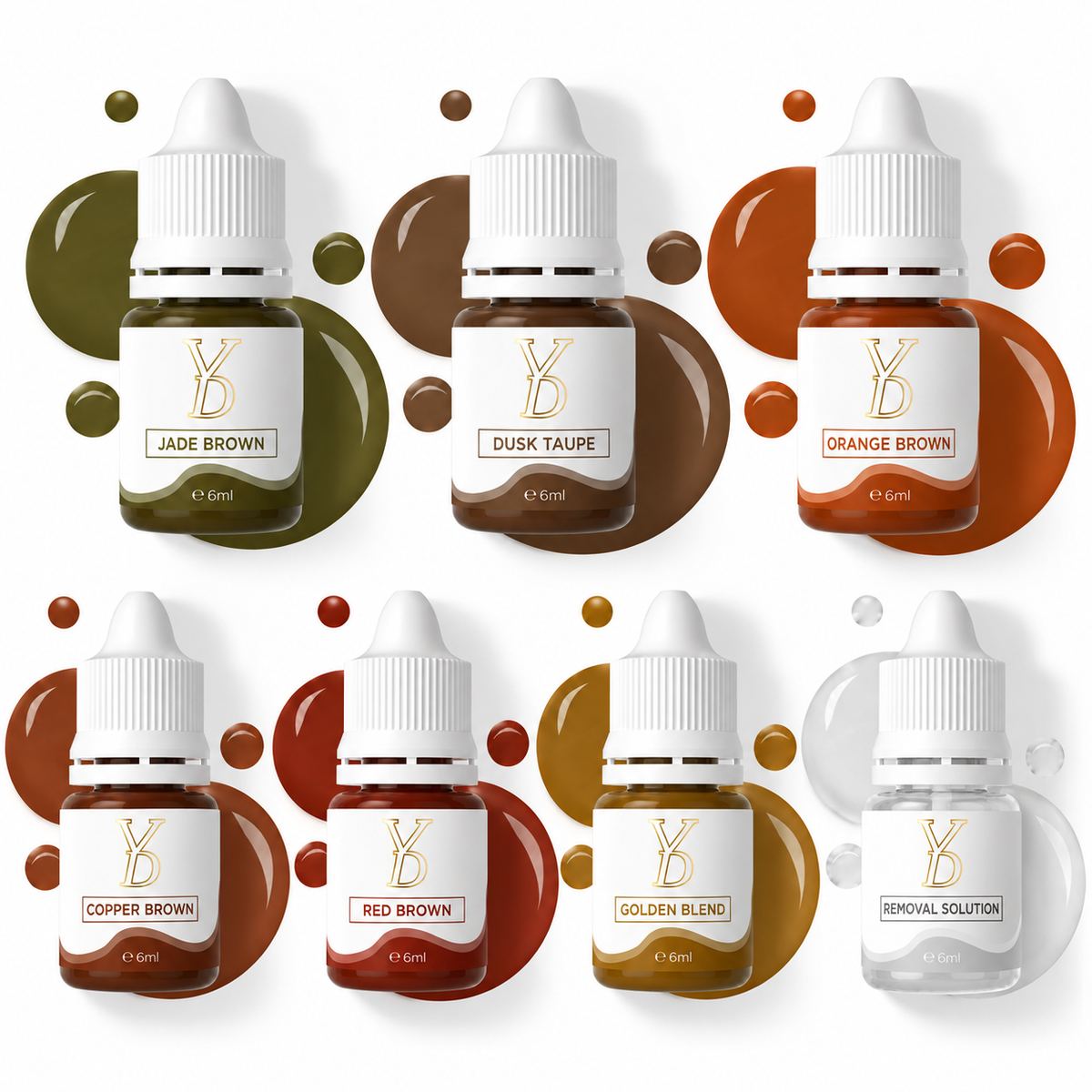 YDPMU Brow Correction System – 6 Correction Shades + Removal Solution