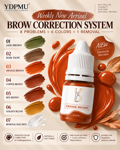 YDPMU Brow Correction System – 6 Correction Shades + Removal Solution