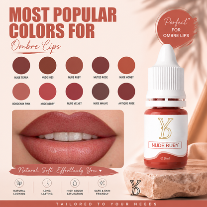 YDPMU Nude Organic Lip Pigment 6ml | PMU Lip Color