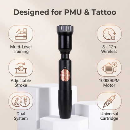 YDPMU Blink 1.0 Wireless PMU Kit – Professional Starter Permanent Makeup Machine Kit for Microblading & PMU