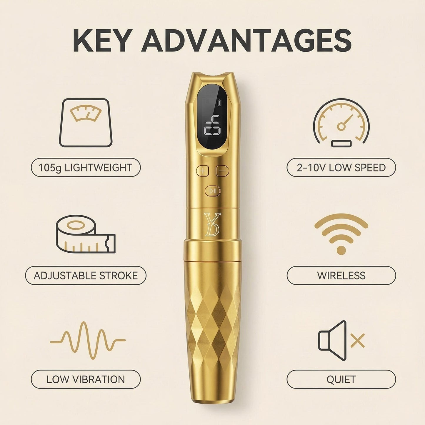 [Presale Available Around 4.10]Demo Pro  – YDPMU Wireless Permanent Makeup Machine