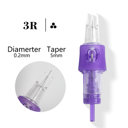 YD Violet Precision PMU Needles – Medical Grade 1RL & 3RL Professional Cartridge Needles for PMU & Microblading