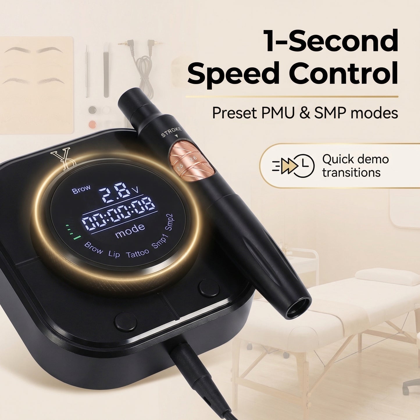 YDPMU Blink Pro X24 PMU Machine – Professional Wireless Permanent Makeup Device for Microblading & All PMU Techniques