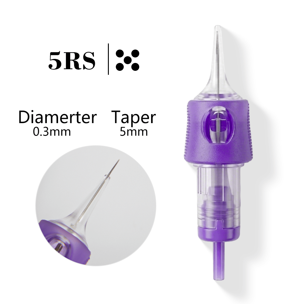 YD Violet Precision PMU Needles – Medical Grade 1RL & 3RL Professional Cartridge Needles for PMU & Microblading