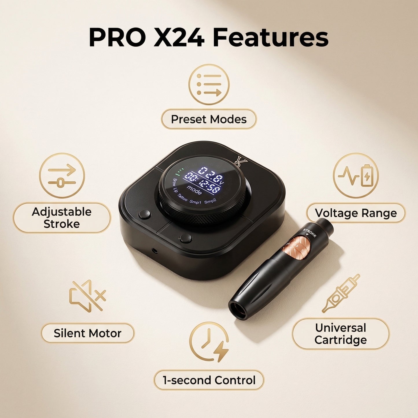 YDPMU Blink Pro X24 PMU Machine – Professional Wireless Permanent Makeup Device for Microblading & All PMU Techniques