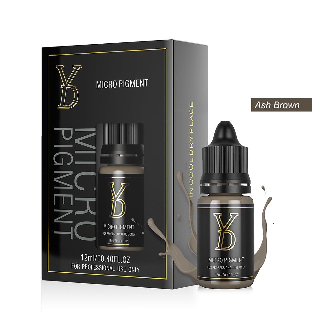 Ash Brown – YDPMU Organic Liquid Eyebrow PMU Pigment | Cool Ash Brown Brow Ink for Natural Definition