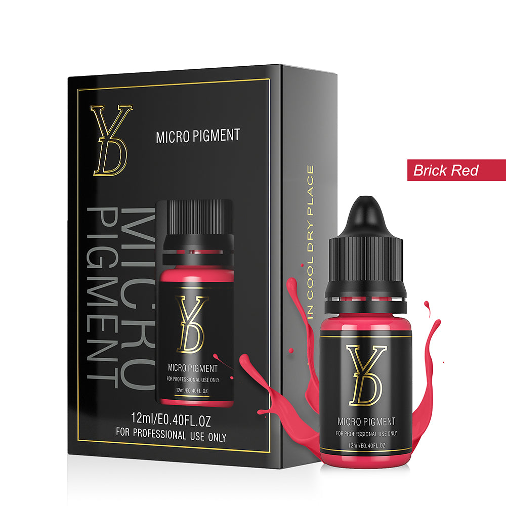 Brick Red – YDPMU Organic Liquid Lips PMU Pigment | Deep Warm Red Permanent Lip Color for Bold Definition
