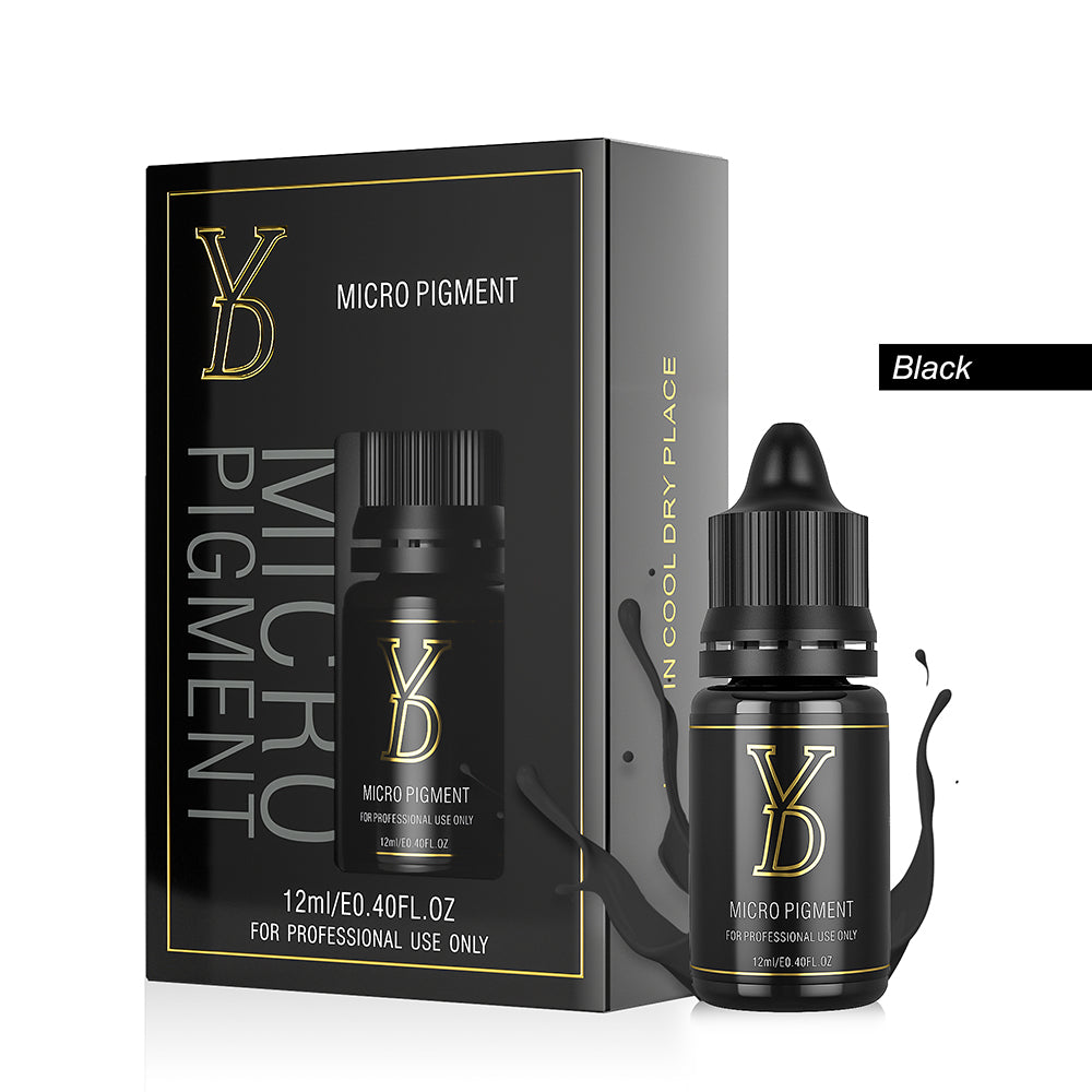 Black – YDPMU Organic Liquid Eyeliner PMU Pigment | Pure Black Permanent Eyeliner Ink for Bold Definition