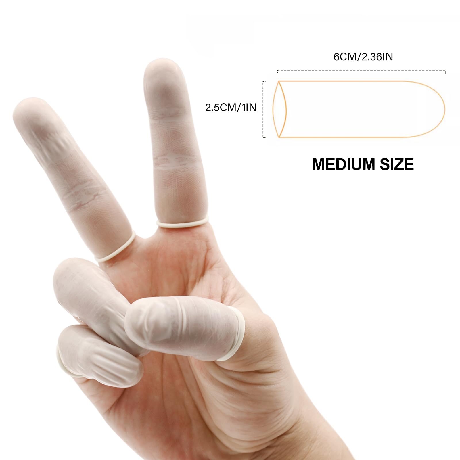 Disposable Personal White Finger Cot for semi permanent makeup tattoo 250g/Bag - CharmingTattooSupply