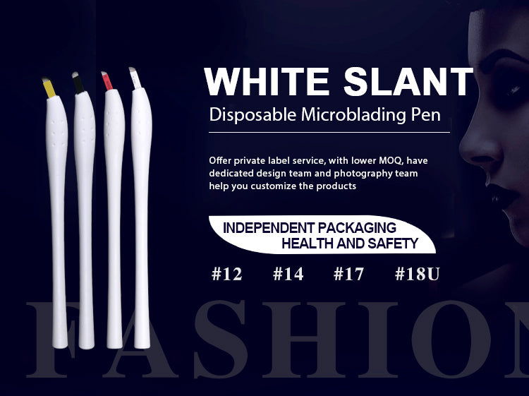White Slant Disposable Microblading Pen