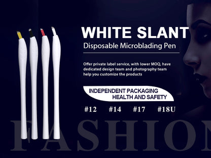 White Slant Disposable Microblading Pen