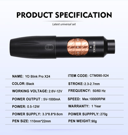 YD BLINK PRO X24 PMU MACHINE PROFESSIONAL BUNDLE - CharmingTattooSupply