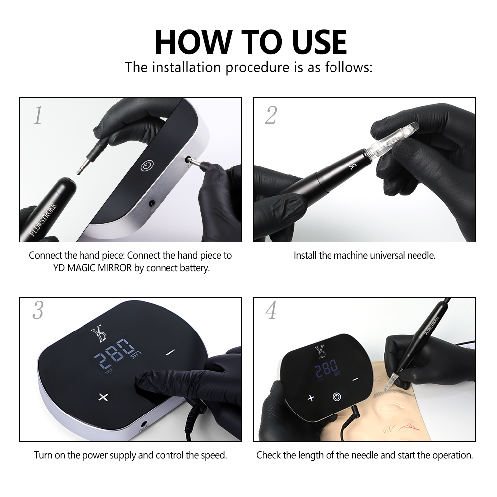 Professional PMU Machine Kit - YDPMU Flowstroke Tattoo Gun