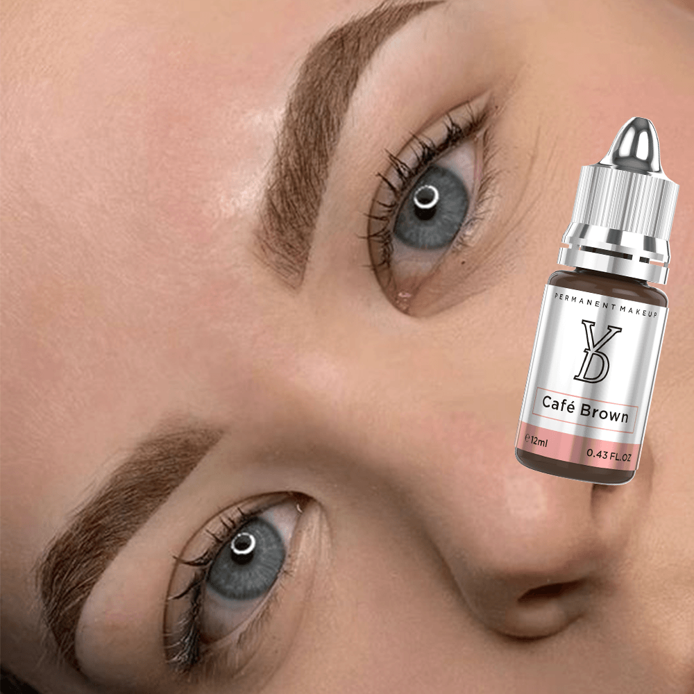 Cafe Brown – YDPMU Powder Hybrid Liquid Pigment for Brows | Rich Cafe Brown PMU Eyebrow Pigment