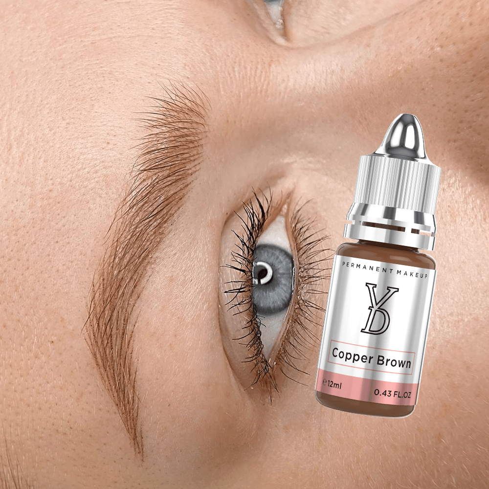 Copper Brown – YDPMU Powder Hybrid Liquid Pigment for Brows | Warm Copper Brown PMU Eyebrow Pigment