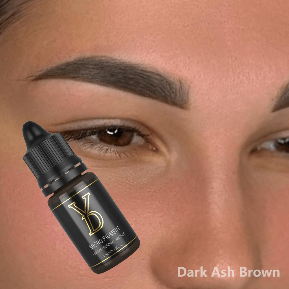 Dark Ash Brown – YDPMU Organic Liquid Eyebrow PMU Pigment | Ash Hair & Fair Skin Powder Brow Ink