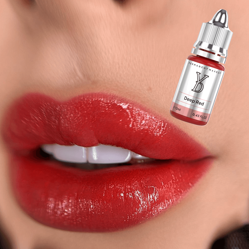 Deep Red – YDPMU Powder Hybrid Liquid Pigment for Lips | Intensely Deep Red Lip Blush PMU Pigment