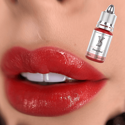 Deep Red – YDPMU Powder Hybrid Liquid Pigment for Lips | Intensely Deep Red Lip Blush PMU Pigment