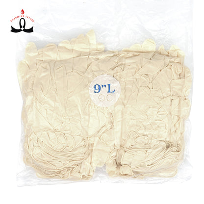 White Disposable Latex Gloves 100pcs/Box - CharmingTattooSupply