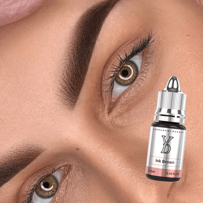 Ink Brown – YDPMU Powder Hybrid Liquid Pigment for Brows | Deep Ink Brown PMU Eyebrow Pigment