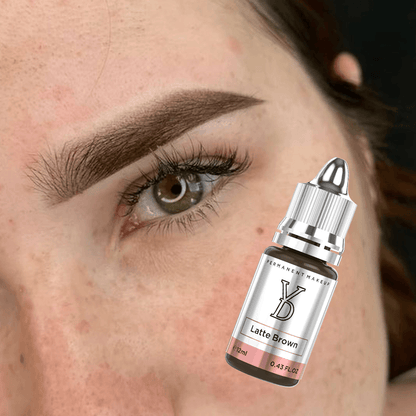 Latte Brown – YDPMU Powder Hybrid Liquid Pigment for Brows | Warm Latte Brown PMU Eyebrow Pigment