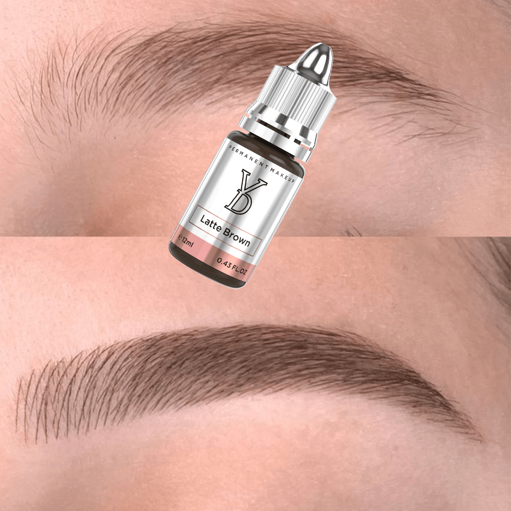 Latte Brown – YDPMU Powder Hybrid Liquid Pigment for Brows | Warm Latte Brown PMU Eyebrow Pigment