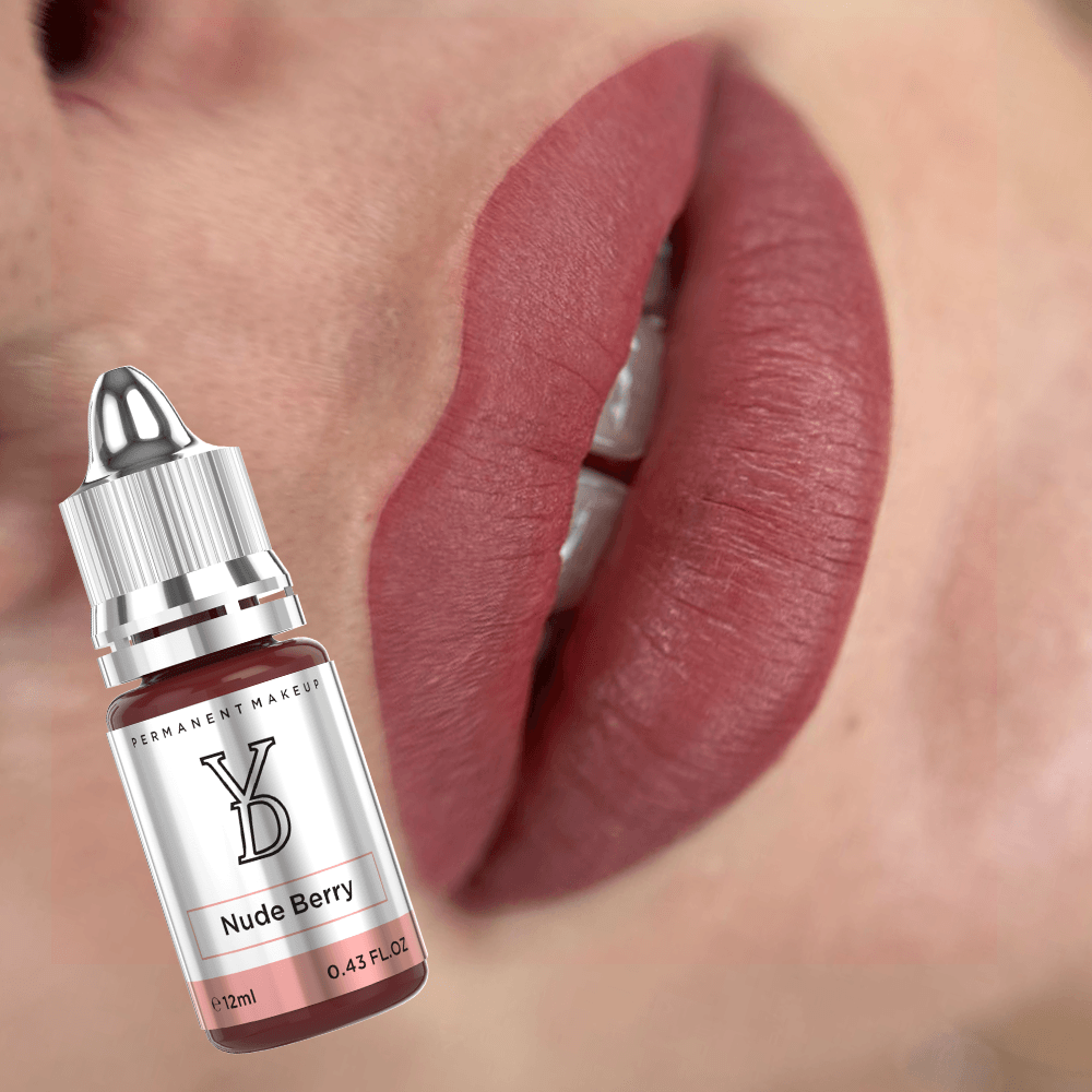 Nude Berry – YDPMU Powder Hybrid Liquid Pigment for Lips | Deep Berry-Toned Nude Lip Blush PMU Pigment