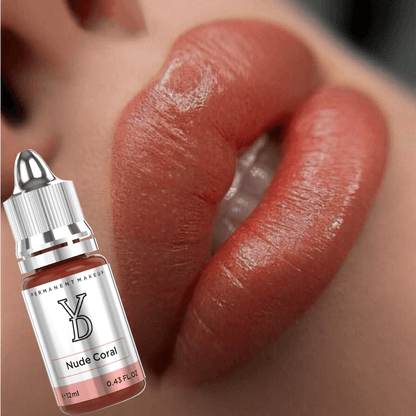Nude Coral – YDPMU Powder Hybrid Liquid Pigment for Lips | Warm Coral-Toned Nude Lip Blush PMU Pigment