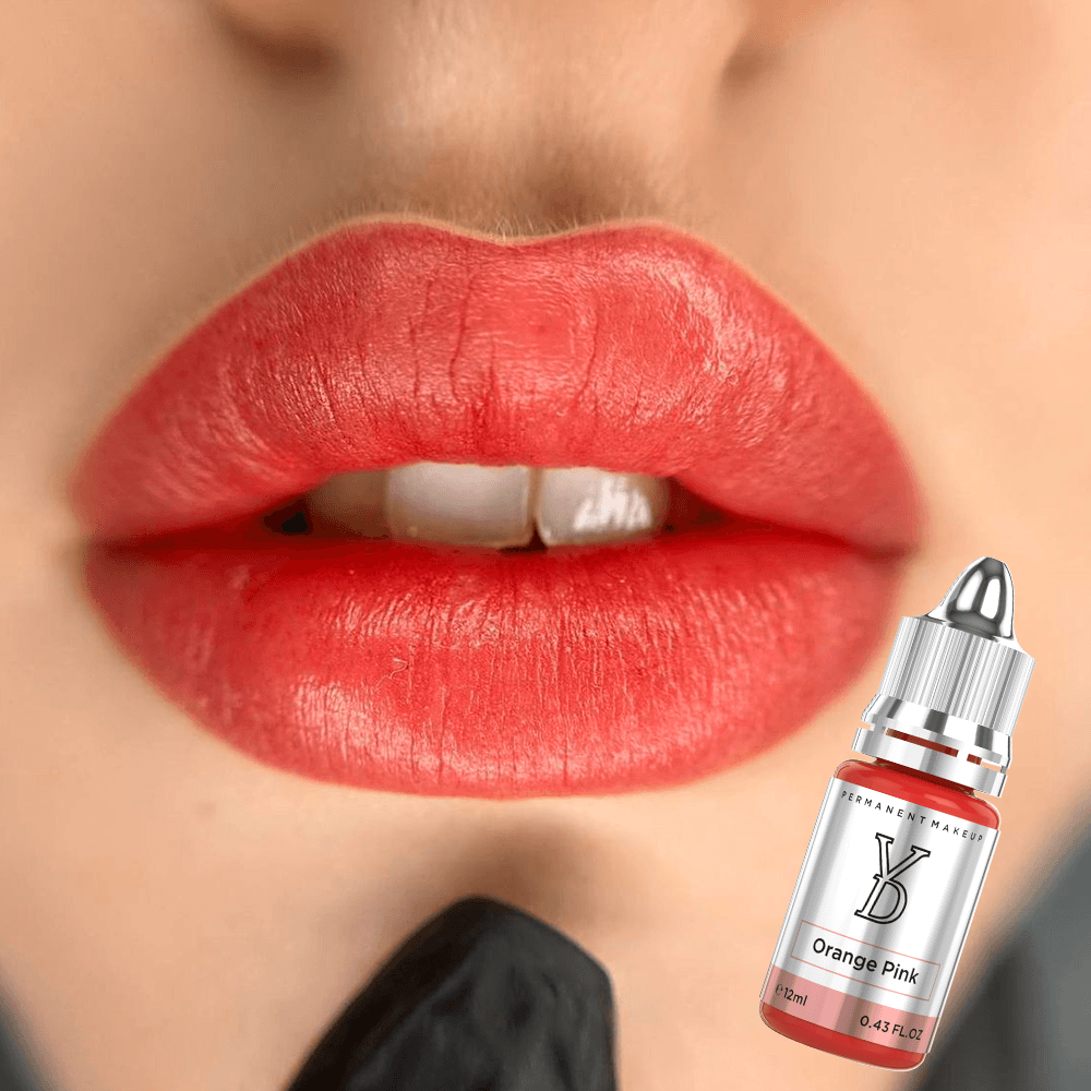 Orange Pink – YDPMU Powder Hybrid Liquid Pigment for Lips | Warm Orange-Pink Lip Blush PMU Pigment