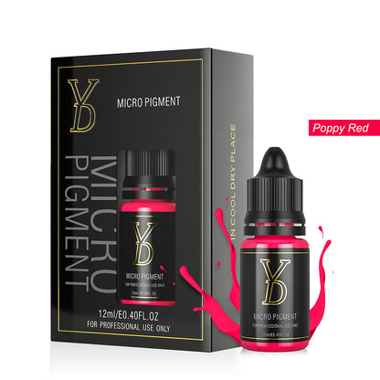 Poppy Red – YDPMU Organic Liquid Lips PMU Pigment | Vibrant True Red Permanent Lip Color for Bold Lips