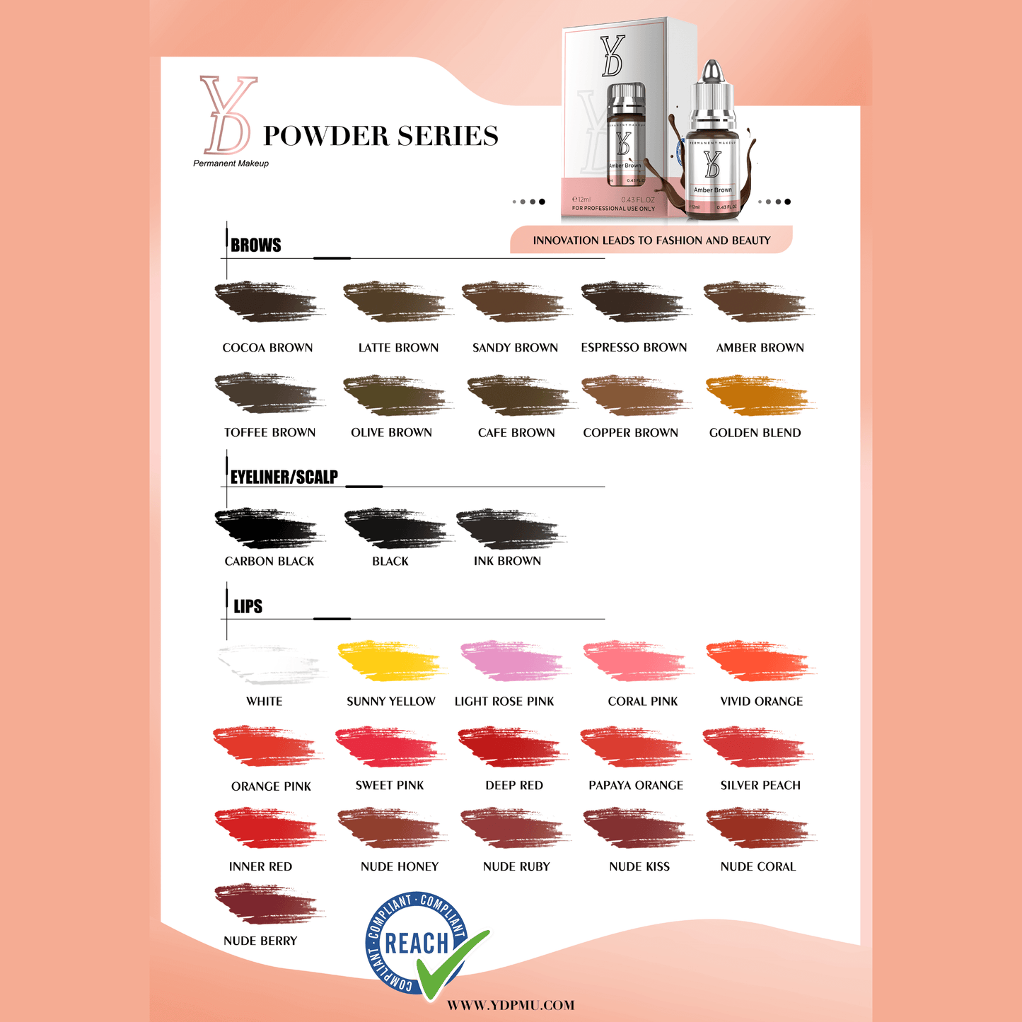 SWEET PINK  - YD POWDER Hybrid Liquid Pigment For Lips