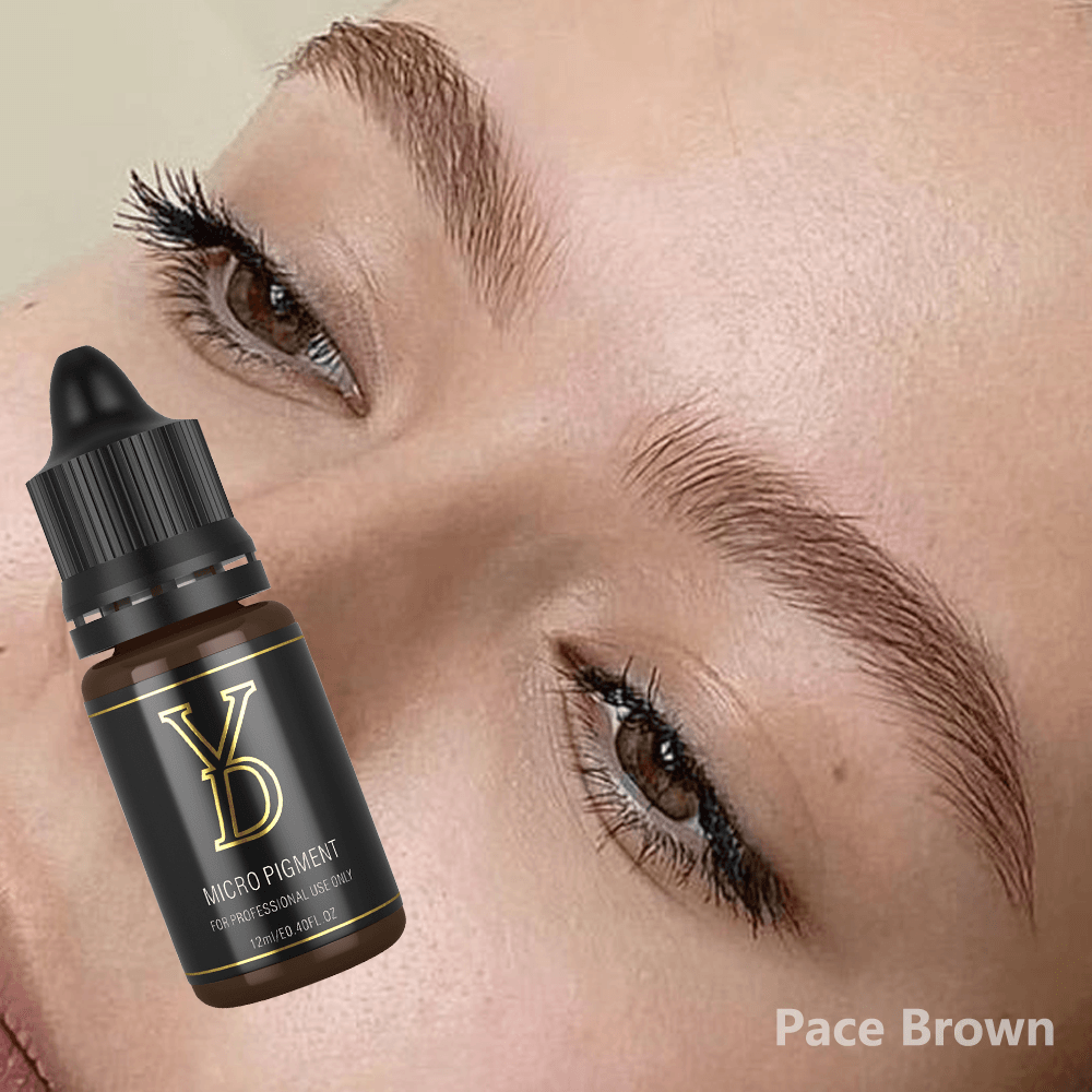 Pace Brown – YDPMU Organic Liquid Eyebrow PMU Pigment | Yellow-Based Soft Stroke Ink for White Skin