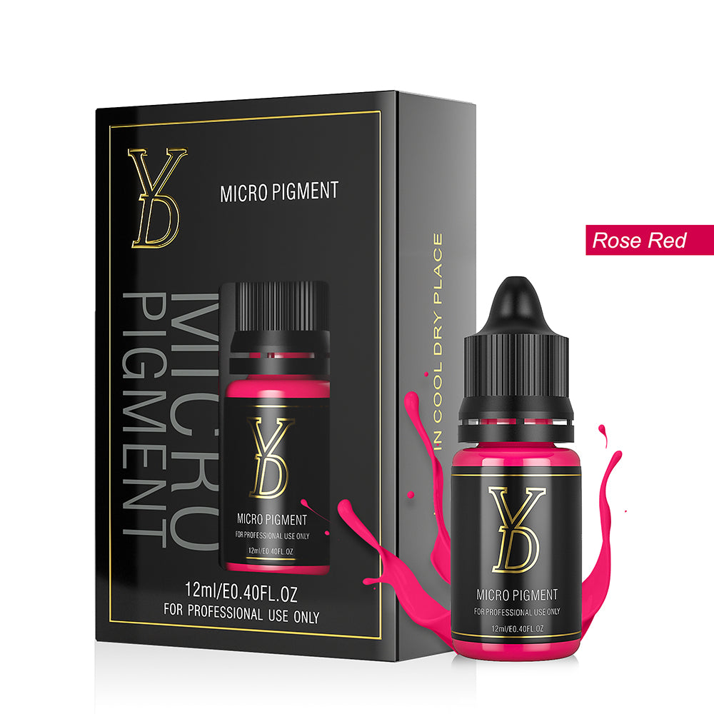 Rose Red – YDPMU Organic Liquid Lips PMU Pigment | Deep Rose Red Permanent Lip Color for Romantic Bold Lips