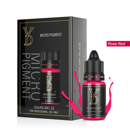 Rose Red – YDPMU Organic Liquid Lips PMU Pigment | Deep Rose Red Permanent Lip Color for Romantic Bold Lips