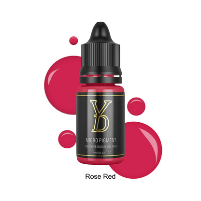 Rose Red – YDPMU Organic Liquid Lips PMU Pigment | Deep Rose Red Permanent Lip Color for Romantic Bold Lips
