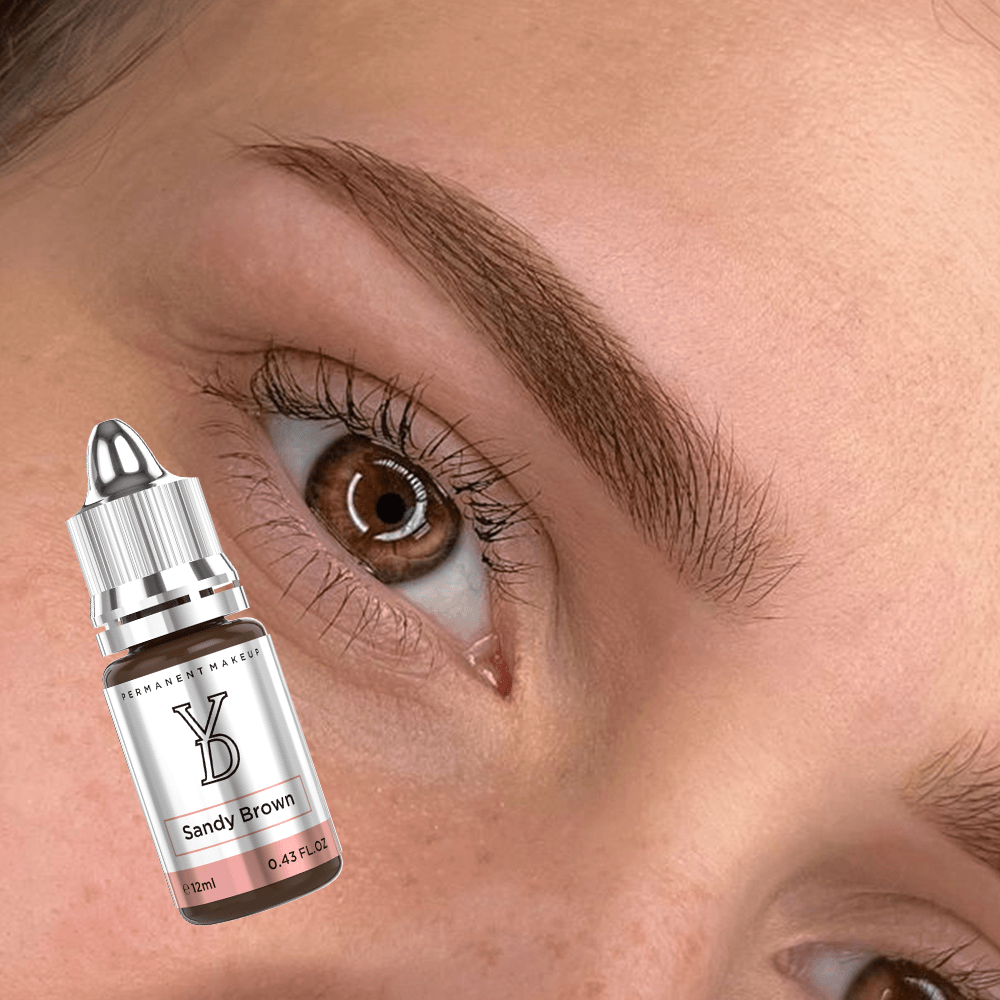 Sandy Brown – YDPMU Powder Hybrid Liquid Pigment for Brows | Warm Sandy Brown PMU Eyebrow Pigment