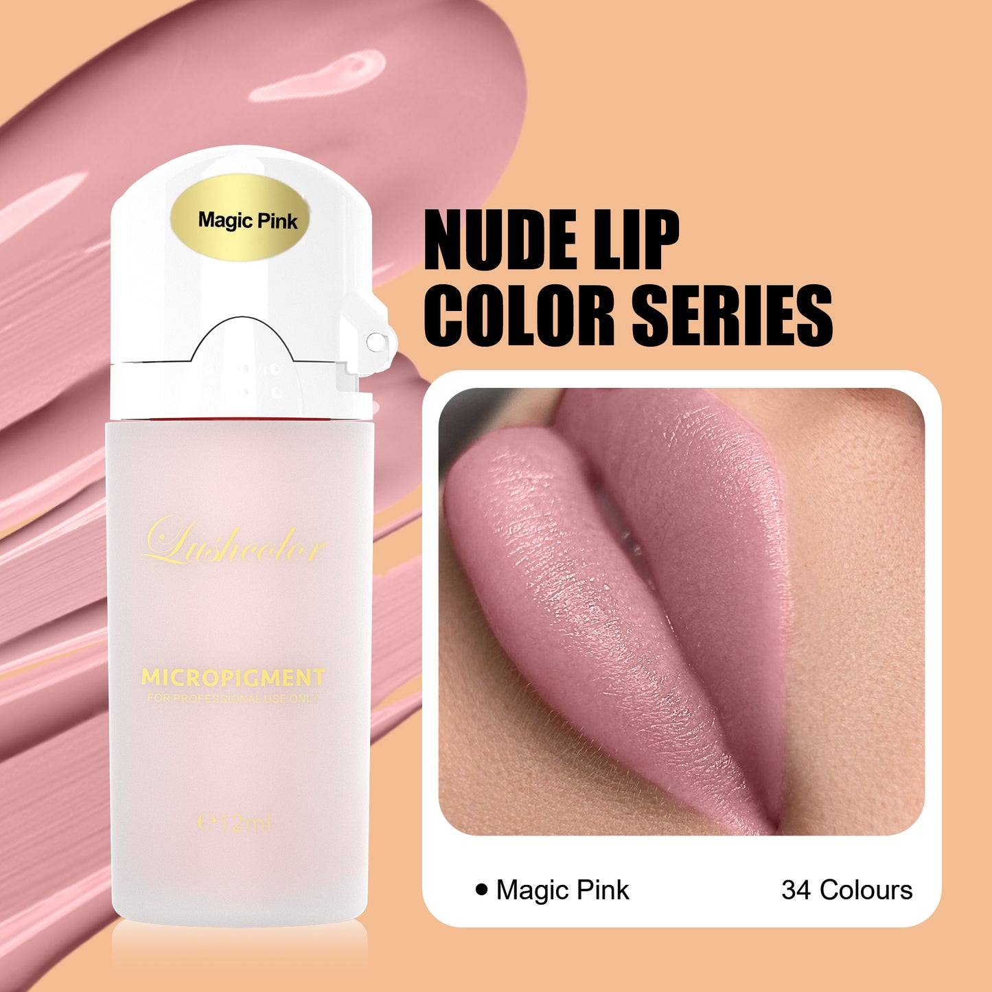 MAGIC PINK-LUSHCOLOR TOP LIP TATTOO PIGMENTS