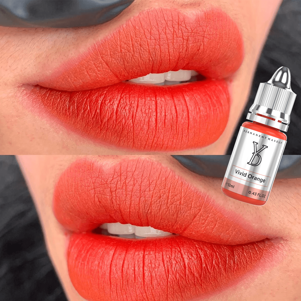 Vivid Orange – YDPMU Powder Hybrid Liquid Pigment for Lips | Bold Vibrant Orange Lip Blush PMU Pigment