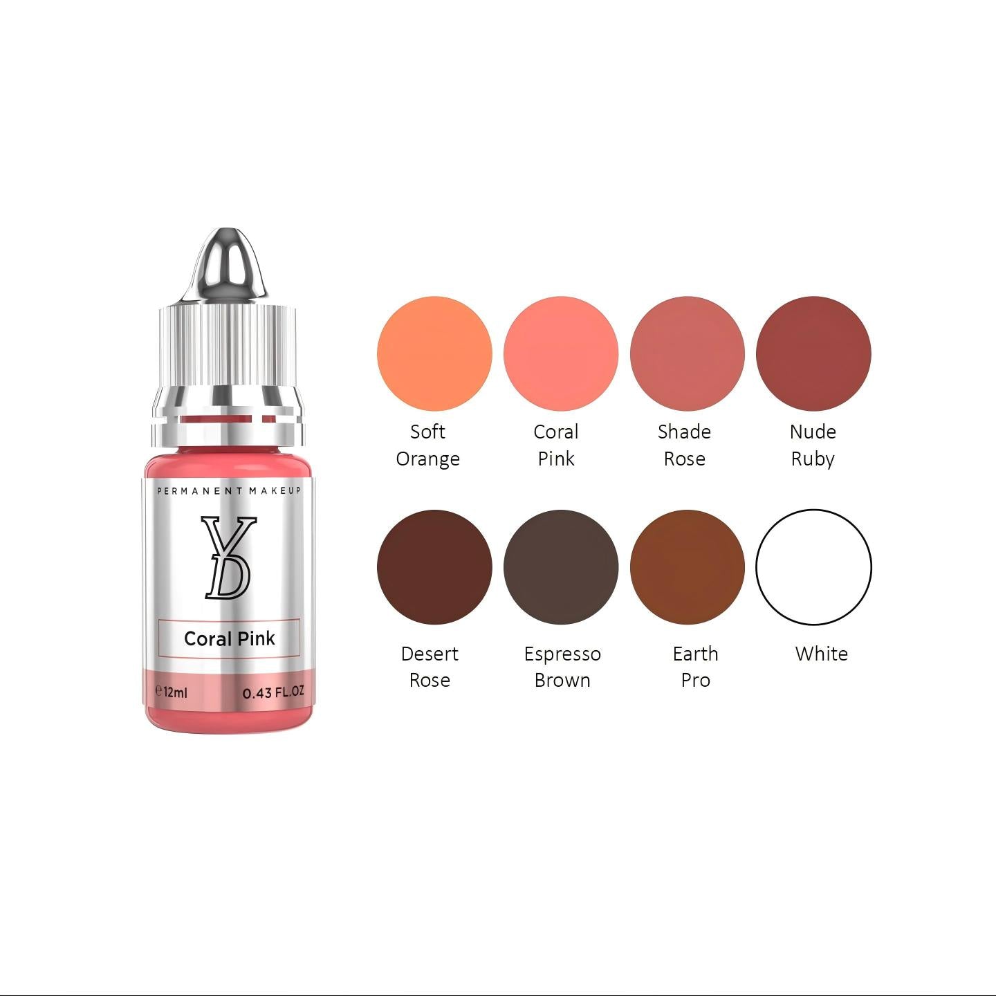 Areola Tattoo Pigment Series - Professional Powder PMU Pigment Set (8 Colors)