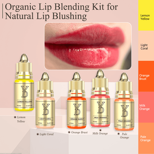YDPMU Neutralize Lips Set – Professional Dark Lip Correction PMU Pigment | 5 Colors | Anti-Darkening Formula | 12ml