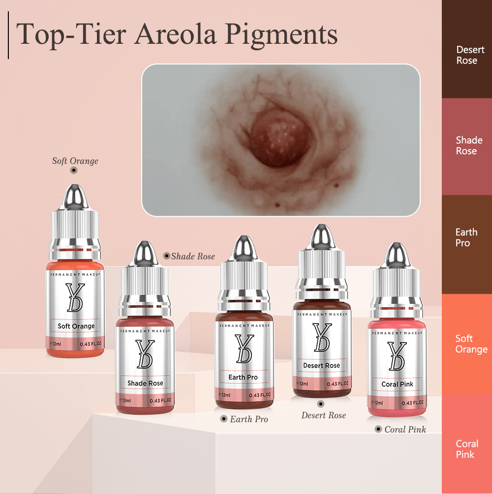 Areola ProShade 5-Color Set – Complete Areola Restoration Kit | Professional PMU Pigment