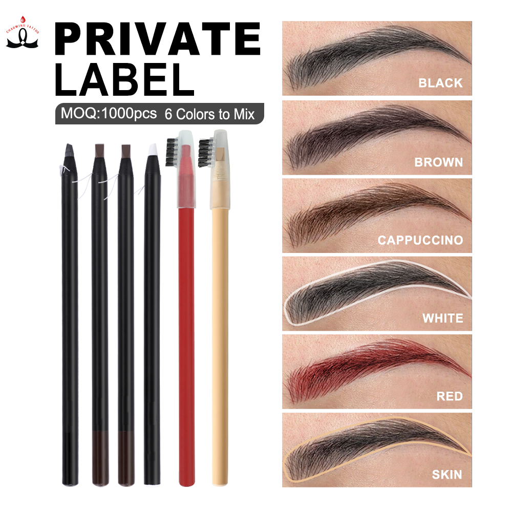 YD ARTBROW Waterproof Eyebrow Pencil – 6 Colors | Professional PMU Brow Mapping & Design Pencil | CTA111