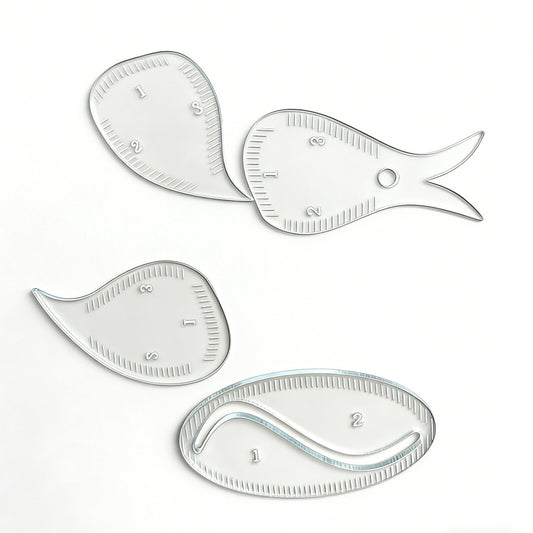 Hairstroke Brow & Eyeliner Mapping Ruler - 4 Piece Set