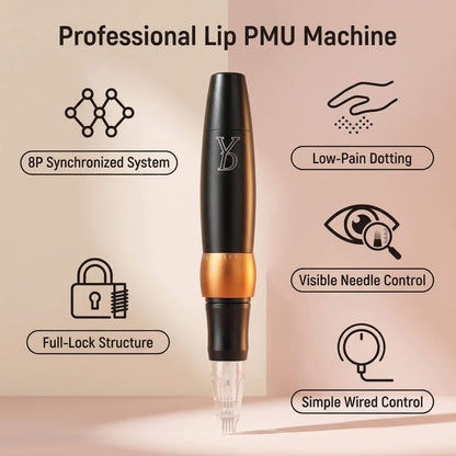 YDPMU LipMaster Permanent Makeup Machine – Professional Lip PMU Device for Lip Blush, Full Lip Color & Lip Liner