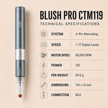 YDPMU Blush Pro CTM119 4-Pin PMU Machine